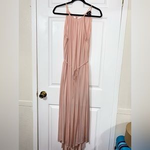 Mossimo Supply Co. |  Blush Pink Sleeveless Waist Tie Maxi Dress